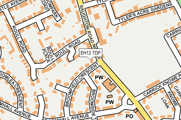 EH12 7DP map - OS OpenMap – Local (Ordnance Survey)