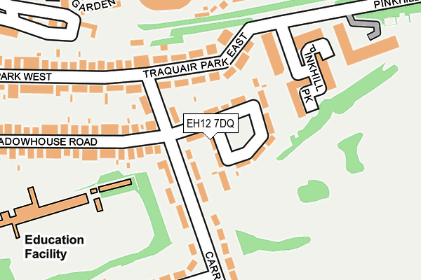 EH12 7DQ map - OS OpenMap – Local (Ordnance Survey)