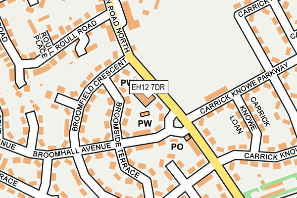 EH12 7DR map - OS OpenMap – Local (Ordnance Survey)