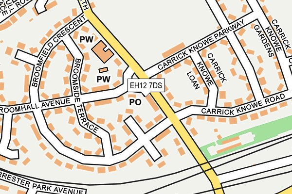 EH12 7DS map - OS OpenMap – Local (Ordnance Survey)