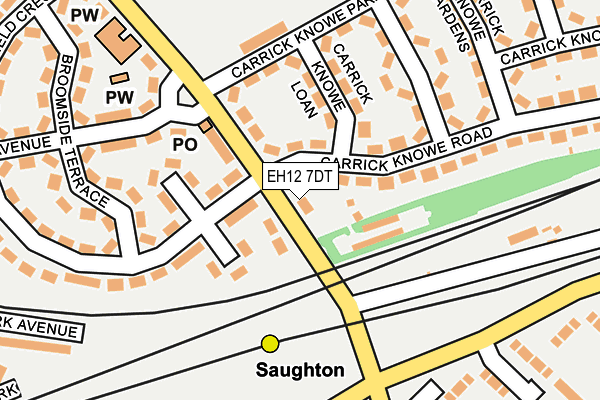 EH12 7DT map - OS OpenMap – Local (Ordnance Survey)