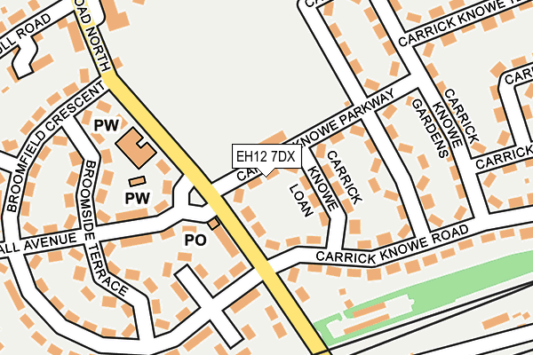 EH12 7DX map - OS OpenMap – Local (Ordnance Survey)