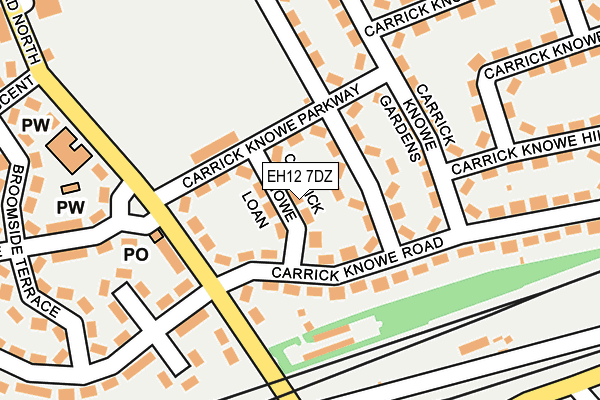 EH12 7DZ map - OS OpenMap – Local (Ordnance Survey)