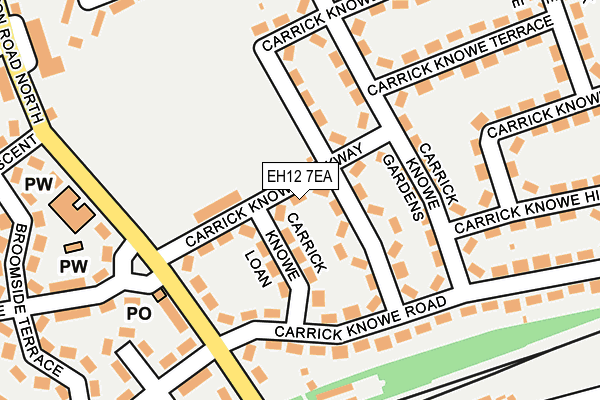 EH12 7EA map - OS OpenMap – Local (Ordnance Survey)