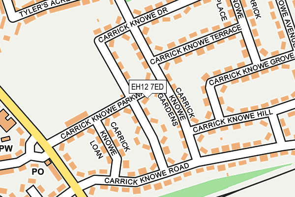 EH12 7ED map - OS OpenMap – Local (Ordnance Survey)