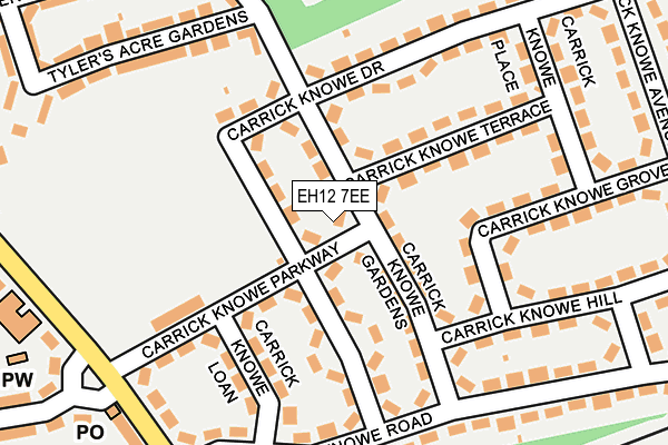 EH12 7EE map - OS OpenMap – Local (Ordnance Survey)