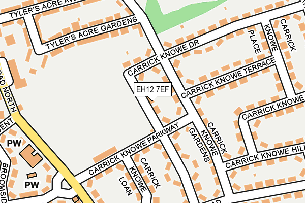 EH12 7EF map - OS OpenMap – Local (Ordnance Survey)