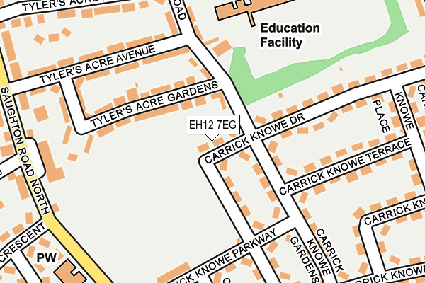 EH12 7EG map - OS OpenMap – Local (Ordnance Survey)