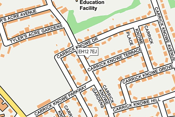 EH12 7EJ map - OS OpenMap – Local (Ordnance Survey)