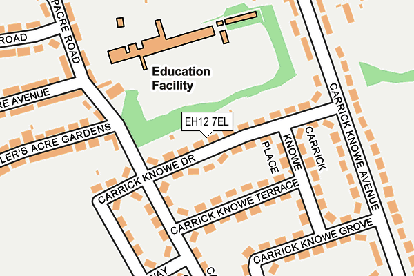 EH12 7EL map - OS OpenMap – Local (Ordnance Survey)