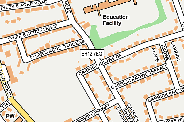 EH12 7EQ map - OS OpenMap – Local (Ordnance Survey)