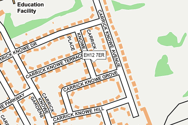 EH12 7ER map - OS OpenMap – Local (Ordnance Survey)