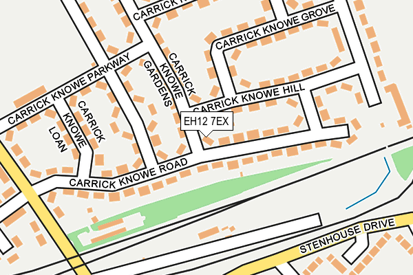 EH12 7EX map - OS OpenMap – Local (Ordnance Survey)