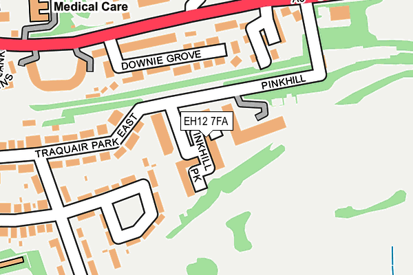 EH12 7FA map - OS OpenMap – Local (Ordnance Survey)