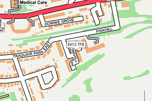 EH12 7FB map - OS OpenMap – Local (Ordnance Survey)