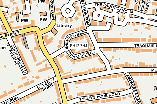 EH12 7HJ map - OS OpenMap – Local (Ordnance Survey)