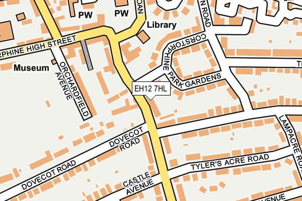 EH12 7HL map - OS OpenMap – Local (Ordnance Survey)