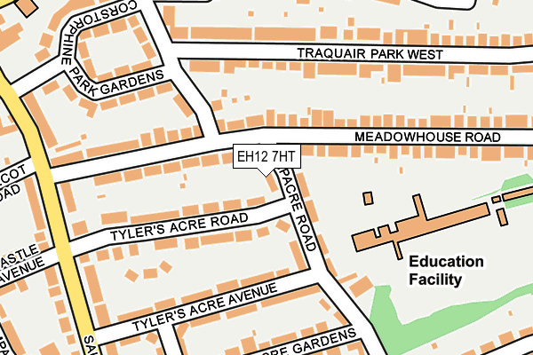 EH12 7HT map - OS OpenMap – Local (Ordnance Survey)