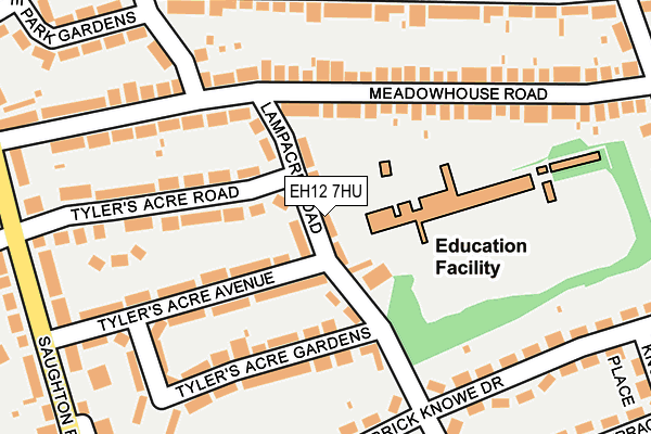 EH12 7HU map - OS OpenMap – Local (Ordnance Survey)