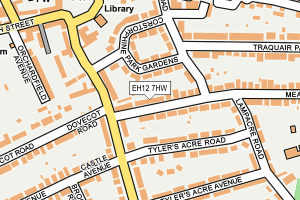 EH12 7HW map - OS OpenMap – Local (Ordnance Survey)