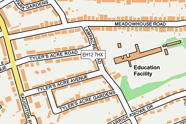 EH12 7HX map - OS OpenMap – Local (Ordnance Survey)