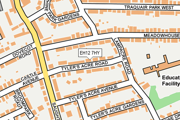 EH12 7HY map - OS OpenMap – Local (Ordnance Survey)