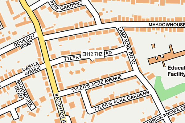 EH12 7HZ map - OS OpenMap – Local (Ordnance Survey)