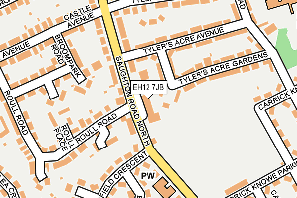EH12 7JB map - OS OpenMap – Local (Ordnance Survey)