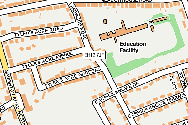 EH12 7JF map - OS OpenMap – Local (Ordnance Survey)