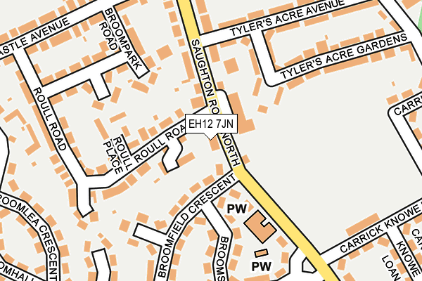 EH12 7JN map - OS OpenMap – Local (Ordnance Survey)