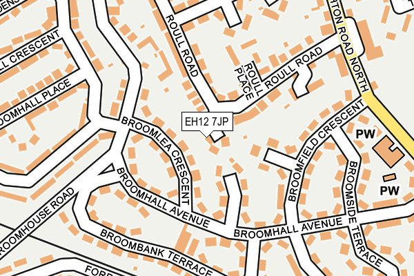 EH12 7JP map - OS OpenMap – Local (Ordnance Survey)