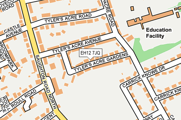 EH12 7JQ map - OS OpenMap – Local (Ordnance Survey)