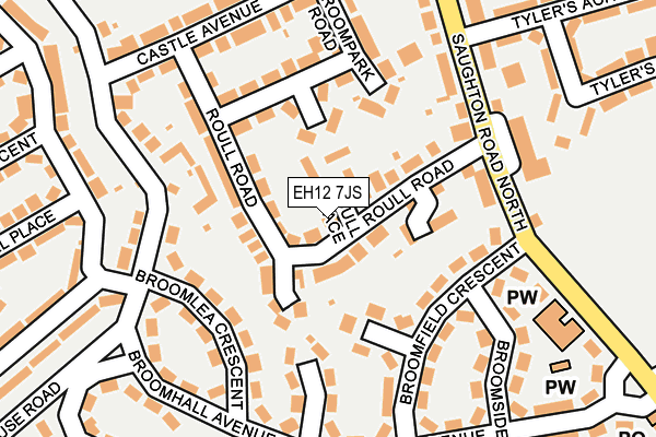 EH12 7JS map - OS OpenMap – Local (Ordnance Survey)