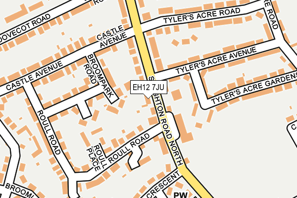 EH12 7JU map - OS OpenMap – Local (Ordnance Survey)
