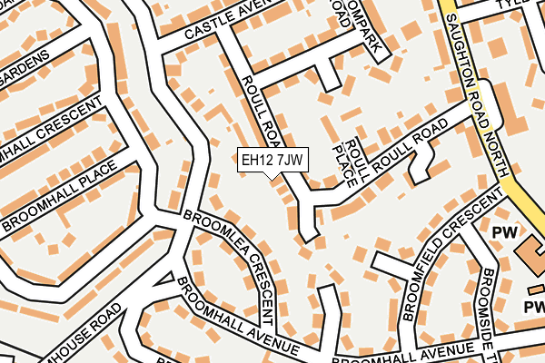 EH12 7JW map - OS OpenMap – Local (Ordnance Survey)