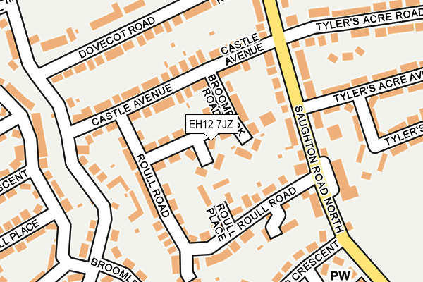 EH12 7JZ map - OS OpenMap – Local (Ordnance Survey)