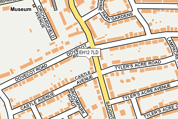 EH12 7LD map - OS OpenMap – Local (Ordnance Survey)