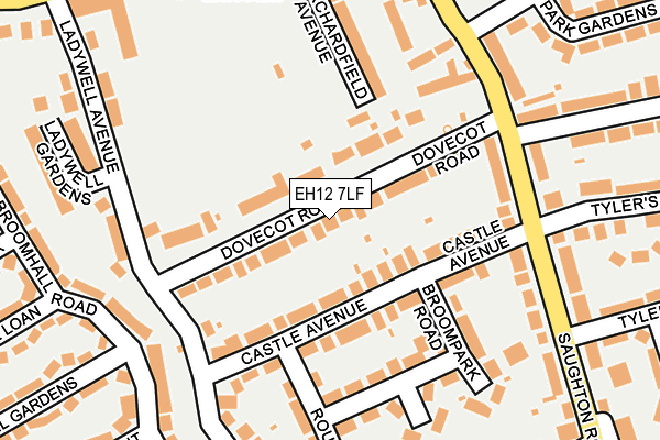 EH12 7LF map - OS OpenMap – Local (Ordnance Survey)