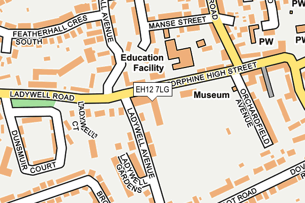 EH12 7LG map - OS OpenMap – Local (Ordnance Survey)