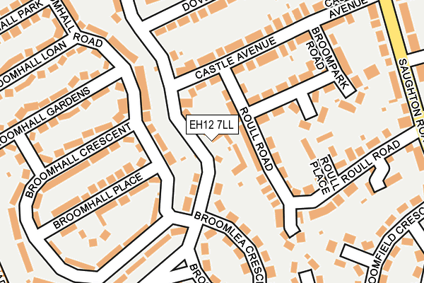 EH12 7LL map - OS OpenMap – Local (Ordnance Survey)