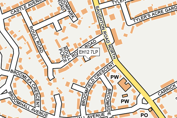 EH12 7LP map - OS OpenMap – Local (Ordnance Survey)