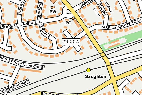 EH12 7LS map - OS OpenMap – Local (Ordnance Survey)