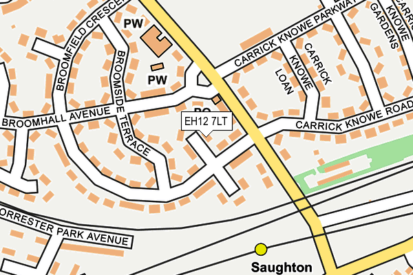 EH12 7LT map - OS OpenMap – Local (Ordnance Survey)