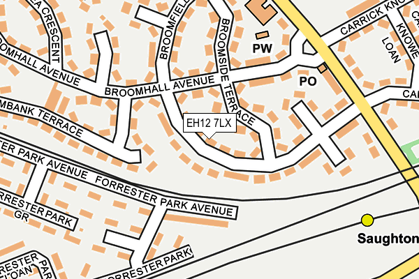 EH12 7LX map - OS OpenMap – Local (Ordnance Survey)