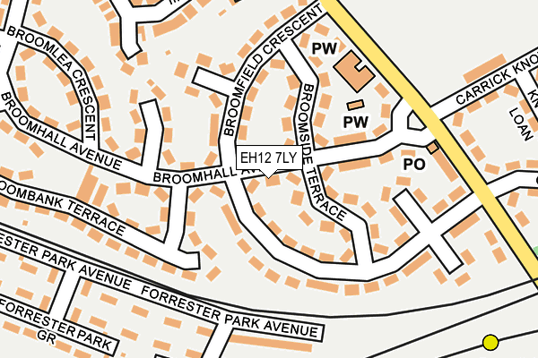 EH12 7LY map - OS OpenMap – Local (Ordnance Survey)