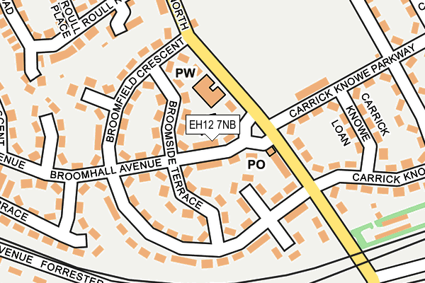 EH12 7NB map - OS OpenMap – Local (Ordnance Survey)