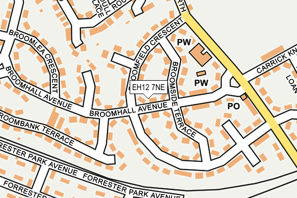 EH12 7NE map - OS OpenMap – Local (Ordnance Survey)