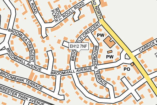 EH12 7NF map - OS OpenMap – Local (Ordnance Survey)