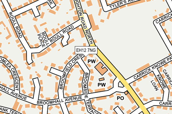 EH12 7NG map - OS OpenMap – Local (Ordnance Survey)