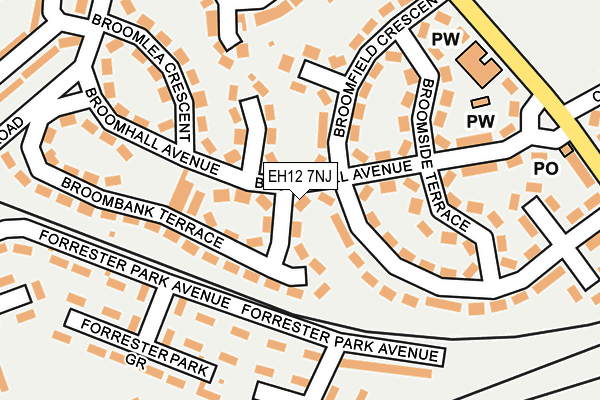 EH12 7NJ map - OS OpenMap – Local (Ordnance Survey)